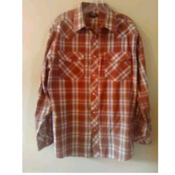 Gioberti Western Pearl Snap Button Front Shirt. Size Large Long Sleeve. - Picture 1 of 4